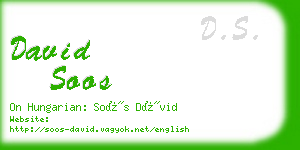 david soos business card